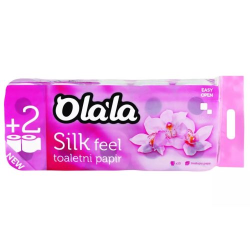 Toalettpapír Olala Silk Feel 3 rétegű hófehér 
