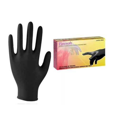 kesztyű "XL" nitril Finesoft fekete, 100 db/doboz