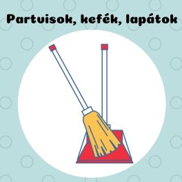 Partvisok, kefék, lapátok