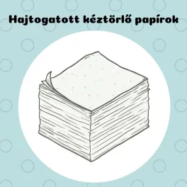 Hajtogatott kéztörlő papírok