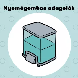 Nyomógombos szappan adagolók