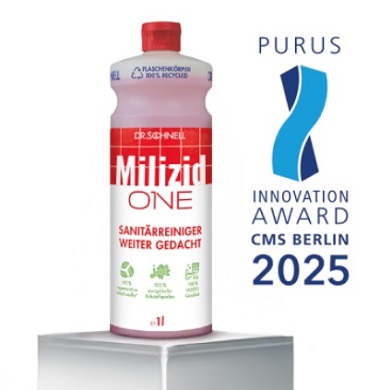 A DR.Schnell új MILIZD ONE szanitertisztítója nyerte a PURUS Innováció díját 2025-ben Berlinben